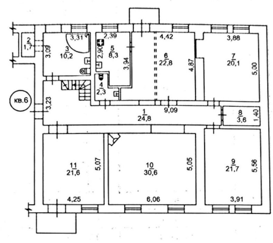 Центр Малая Арнаутская пентхаус 338 м²: памятник архитектуры, 2 уровня, 5 комнат, паркет, потолки 3 м, вид на город, парк Шевченко и море рядом. — фото 16