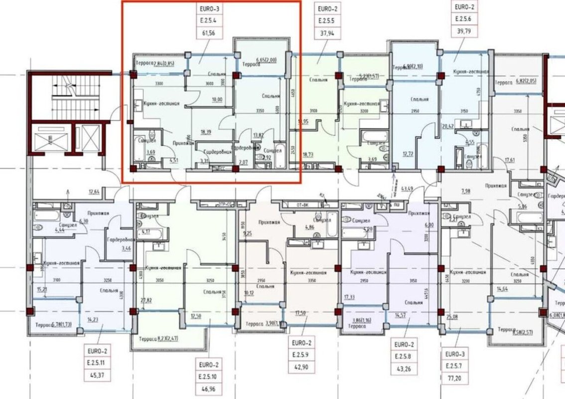 ЖК ITOWN Центр города дом E квартира 63.3 м²: Евро 3, качественный ремонт, 2 спальни, гостевая, гардеробная, 2 санузла, терраса с видом на порт. — фото 8
