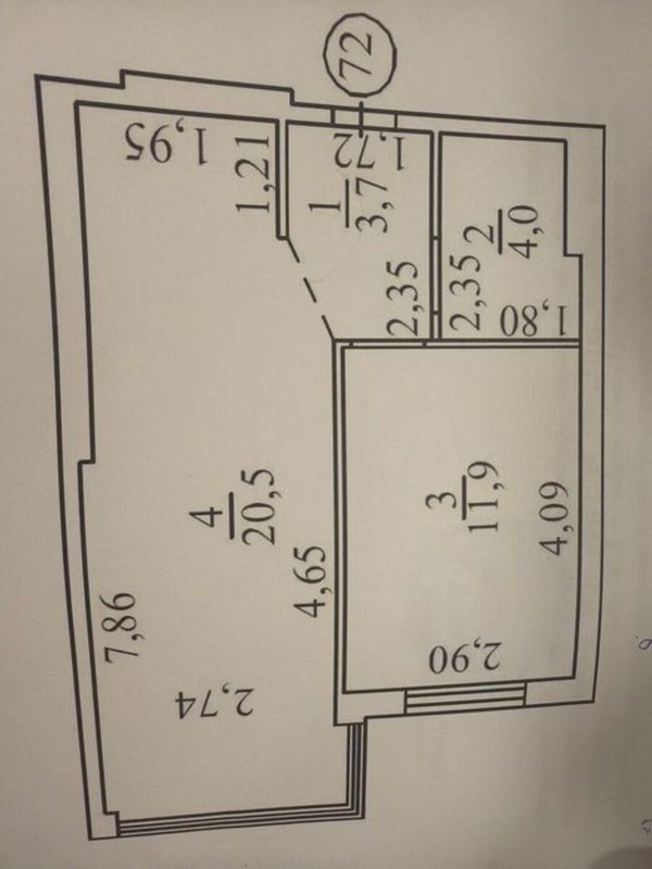 Просторная 1-комнатная квартира 42 м² в ЖК Акварель-8 — панорамный вид на поле — фото 8