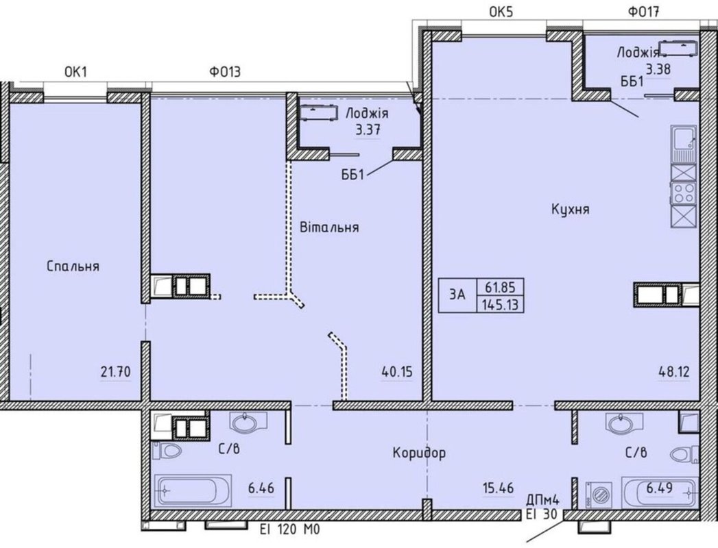 проспект Шевченка ЖК Олимпийский 3-комнатная 145 м² прямой вид на море — фото 8