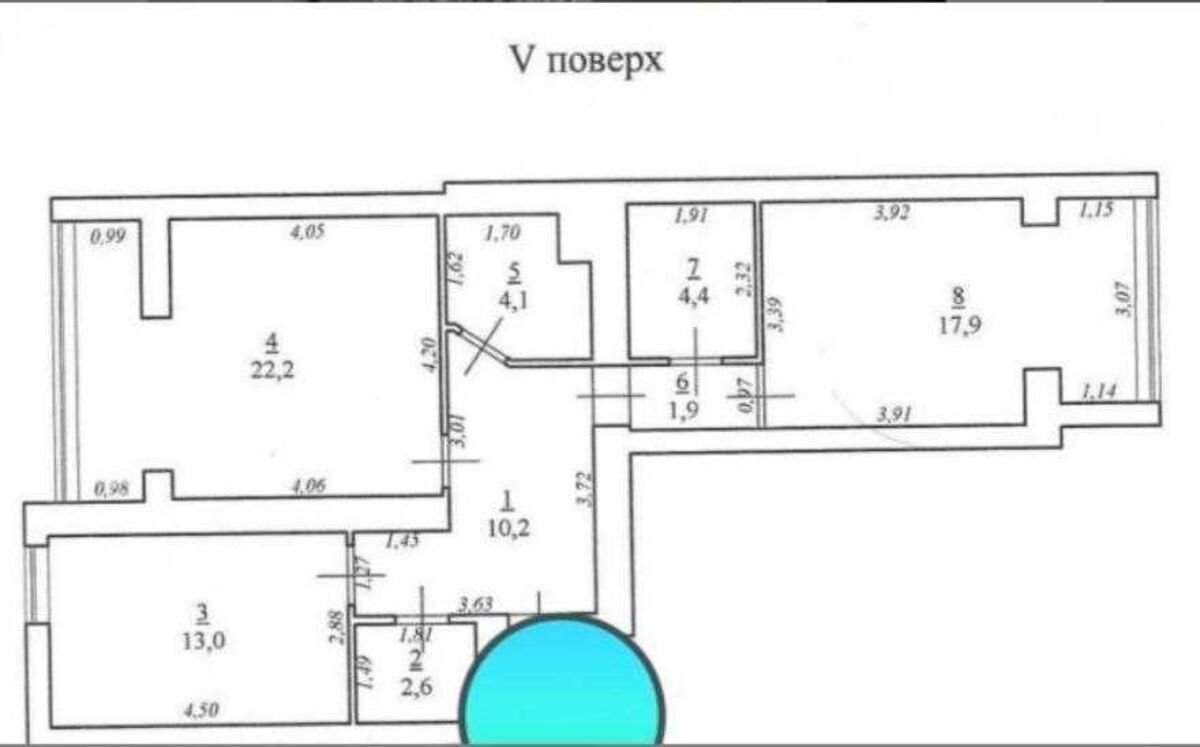 Малиновский район, ул. Старицкого — 2 комнаты, 72 м², Кирпичный дом — фото 1