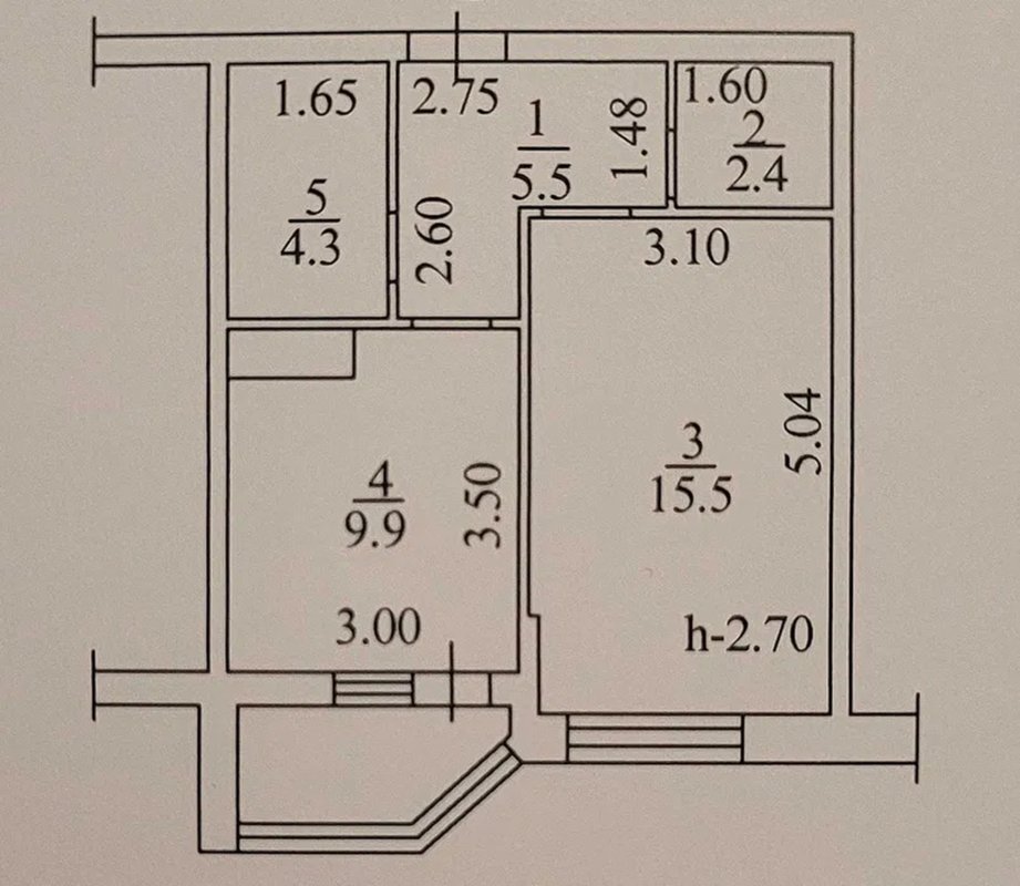 1-комнатная 40,5 м² — «Прохоровский квартал», дом сдан, свободная планировка — фото 10