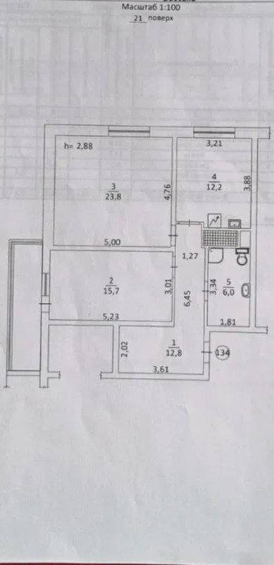 Аркадия, 2-комнатная 75,8 м² — ЖК «Гольфстрим», 21 этаж, двусторонняя — фото 4