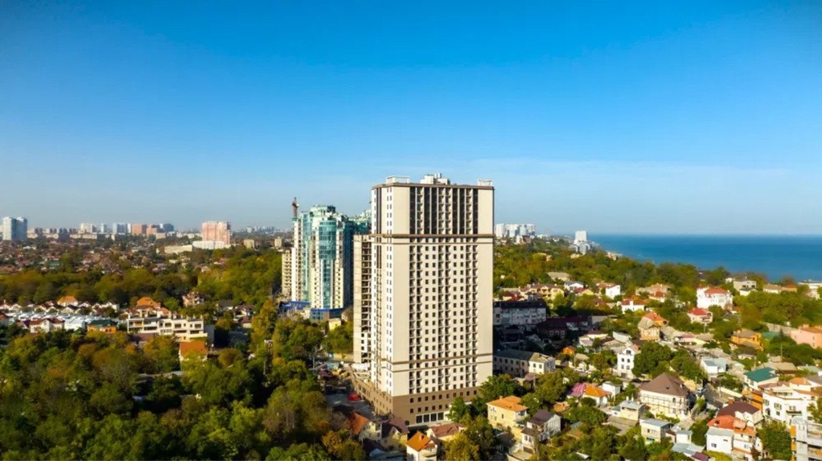 2-комнатная квартира — ЖК «Посейдон», секция А (53 м², 14 этаж, вид на море) — фото 1