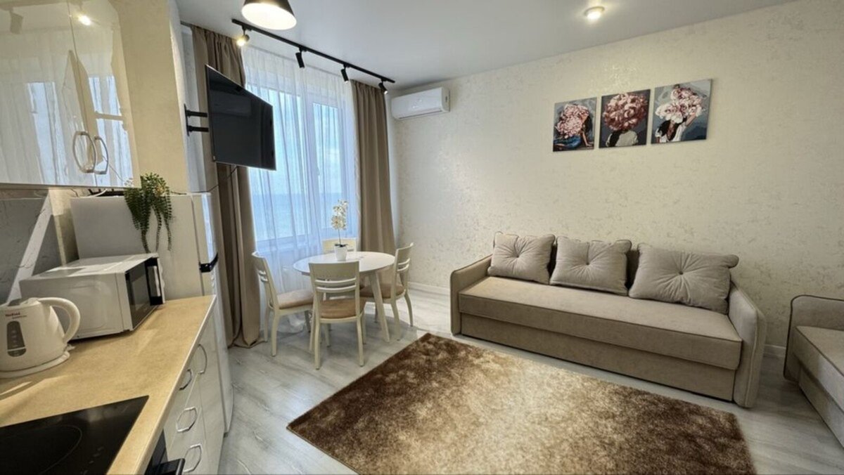 Первая линия моря Аква Марин квартира с ремонтом — фото 3