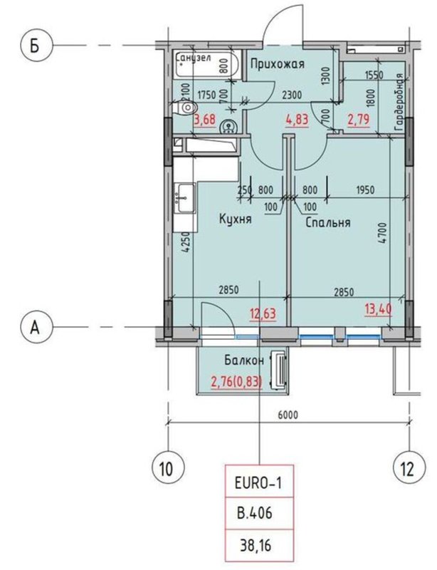 Продаж квартири 1-кімн., 38 м², Хаджибейський — фото 2